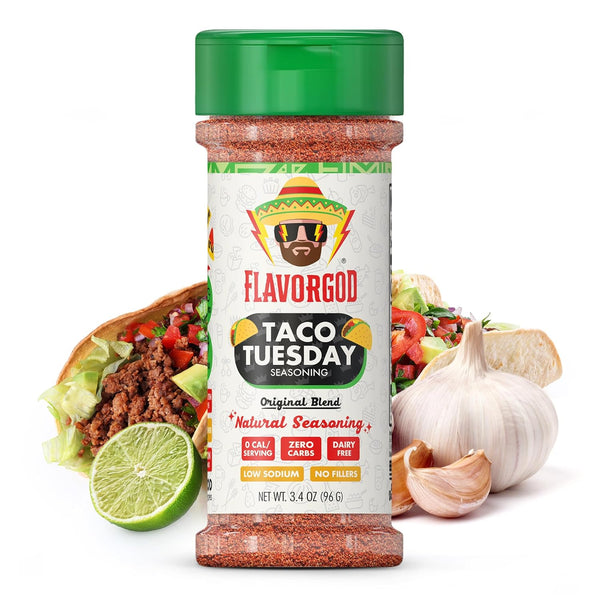 Taco Tuesday Seasoning Mix by Flavor God, Premium All Natural Spice Blend for Grilling Chicken, Beef, Seafood, & More