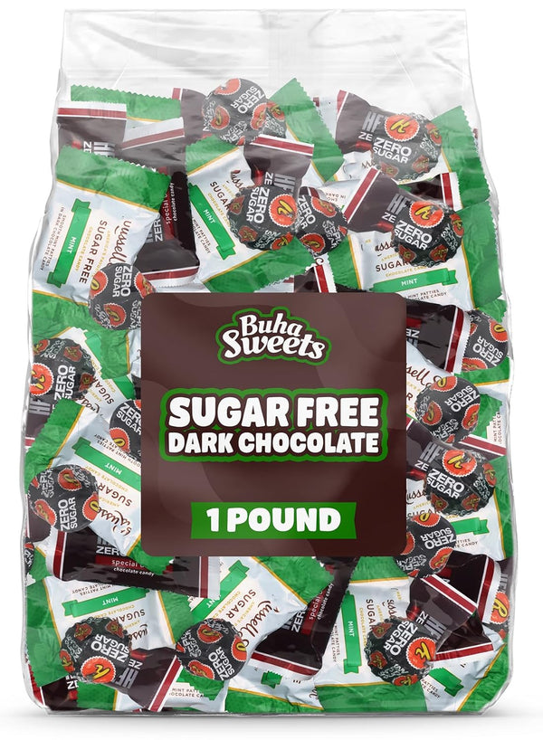 Buha Sweets Sugar Free Dark Chocolate Variety Pack - Individually Wrapped Assorted Dark Zero