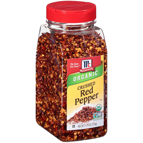 McCormick Organic Crushed Red Pepper, 7.75 oz for Cooking and Seasoning