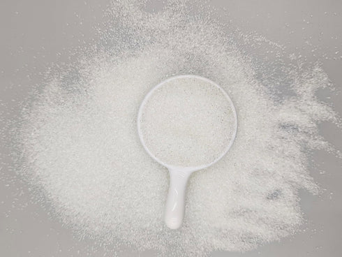 5 Rimming Edible Ounce Medium Decorative White Sanding Sugar Sprinkles for Baking, Sparkling Crystals for Cakes