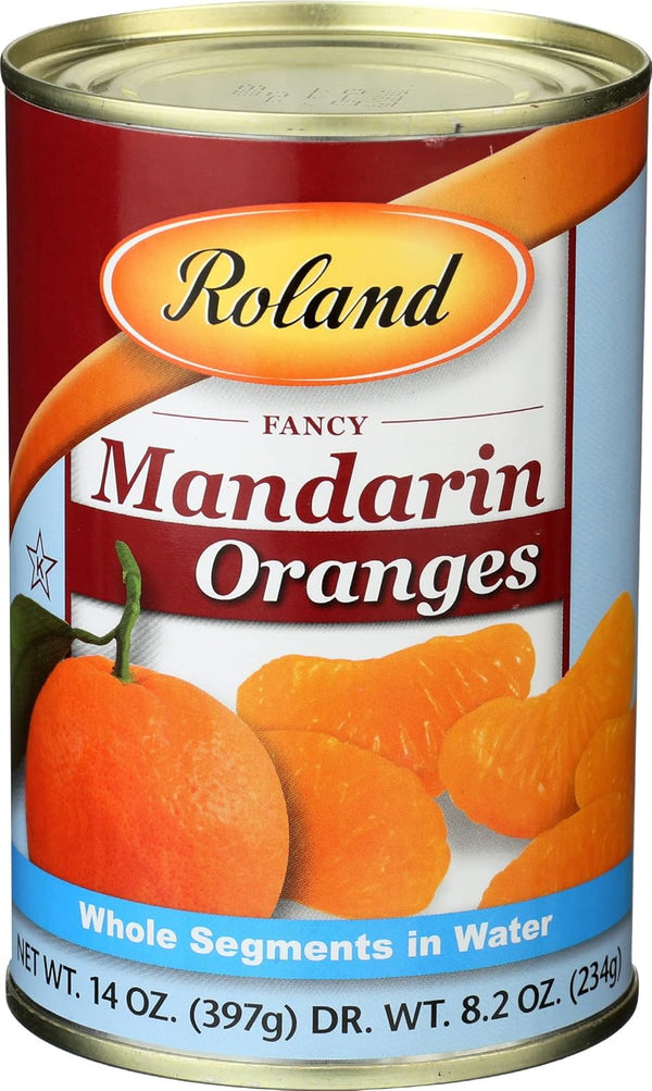 Roland Foods Fancy Whole Mandarin Orange Segments in Water, 14 Ounce Can,