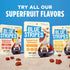 Gummies 100% Gummy, 9 3.2 oz (2 Pack) Blue Stripes Cacao Superfruit - Vegan Chewy Fruity Snack, No Sugar Added Fruit