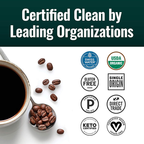 10 oz Natural Force Organic Mold Free Coffee, High CGA Coffee, Mycotoxin Free, Low Acidity, Incredible Taste & Aroma