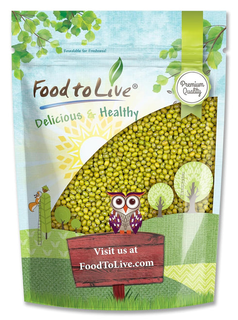 Food to Live - Mung Beans, 1 Pound Whole, Dried, Raw Moong,