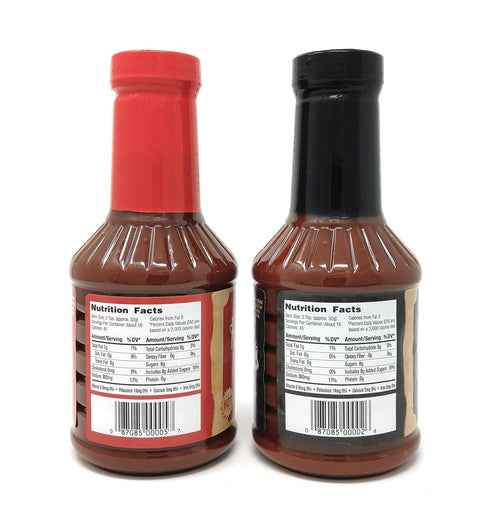 BUTO Pack (1lb 2oz (510g) Charlie Vergos Rendezvous - Original and Hot BBQ Sauce Combo Each)
