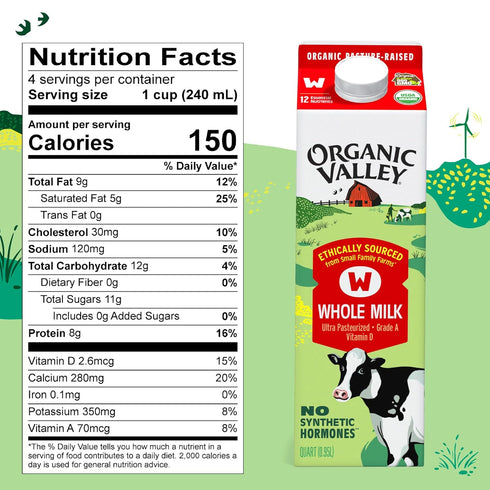 32 Fl.Oz Organic Valley Organic Milk, Whole