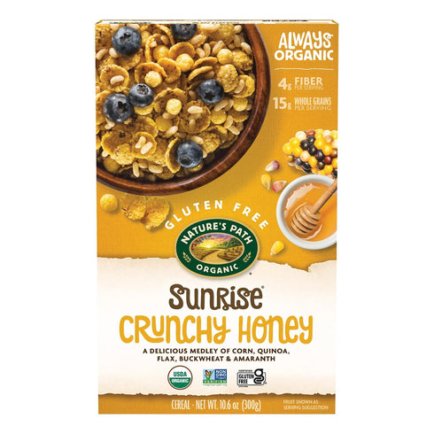 Nature's Path Organic Sunrise Crunchy Honey Cereal, 10.6 oz (Pack of 6),