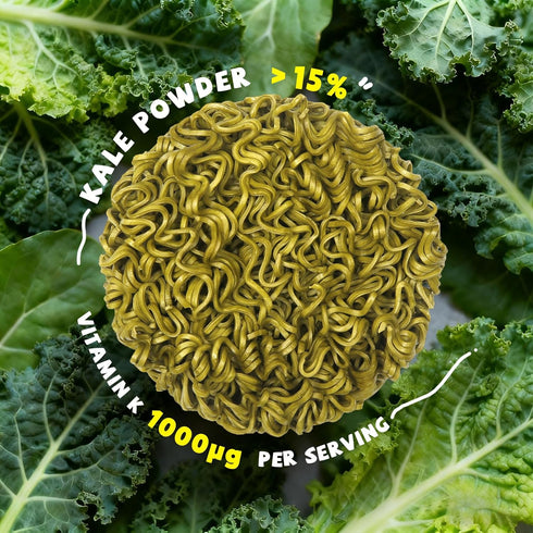 SUNGIVEN 3 2.47 OZ (Pack 10) Organic Ramen Noodles Kale Healthy Low Sodium Ready in Minutes Non-Fried Instant No