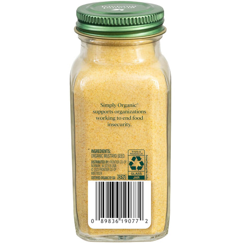 3.07-Ounce, Simply Organic Ground Mustard Seed, Organic Ground Yellow Mustard Seeds, Robust Flavor, Kosher, Non