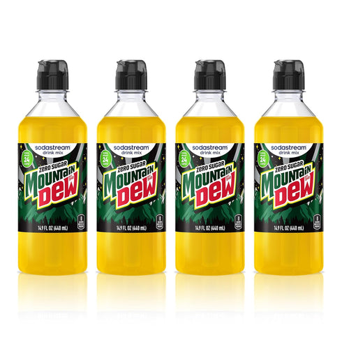 SodaStream Mountain Dew Zero New Pour Bottles Soda Drink Mix, 14.9 Fl