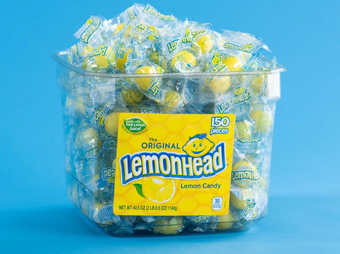 (150 Count) 40.5 Lemonhead Hard Lemon Candy, Individually Wrapped Candy , Ounce
