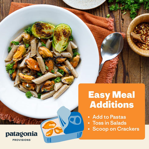 18g Patagonia Provisions - Spicy Mussels in Extra Virgin Olive Oil | Responsibly sourced | Protein & Gluten Free