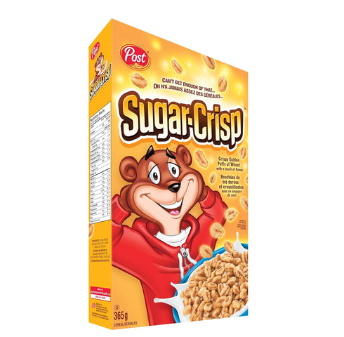 Post 365g/12.9oz, Sugar Crisp Cereal, (Imported from Canada)