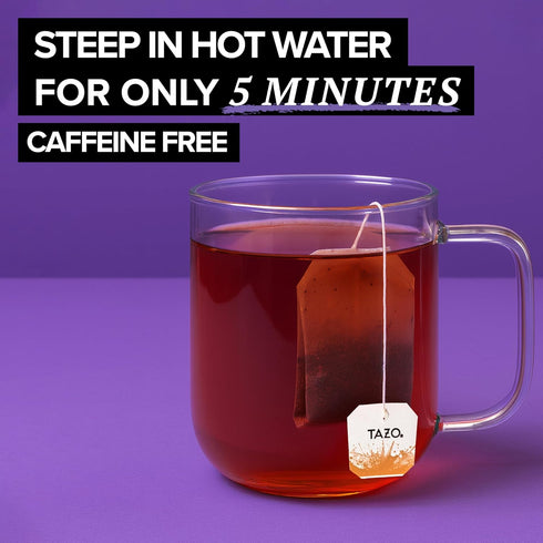 90 (15ct Pack 6) TAZO Dessert Delights Glazed Lemon Loaf Herbal Tea Bags, Aromatic Blend, Caffeine-Free, Total Tea Bags