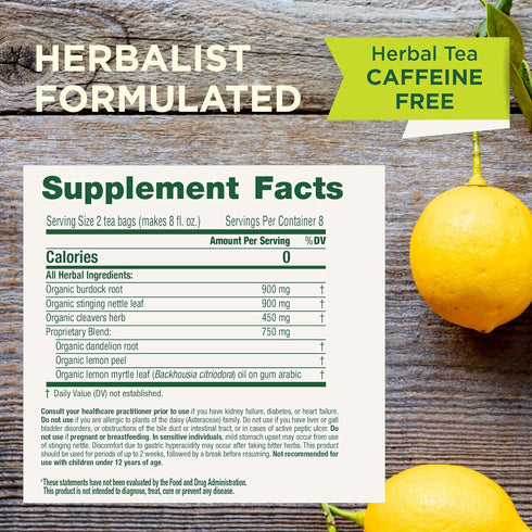 96 (Pack 6) Traditional Medicinals Tea, Organic EveryDay Detox Lemon, Supports Healthy Skin & Liver Function, Detox