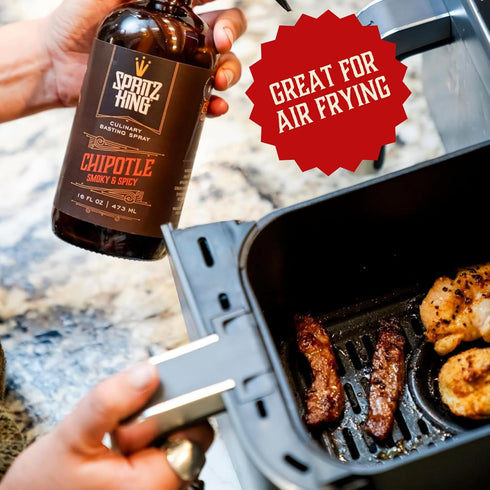 Pack 2 (16 Oz Spritz King Culinary Basting Spray: For Grilling, Smoking, Air Frying - Delicious Dark Bark, Flavorful