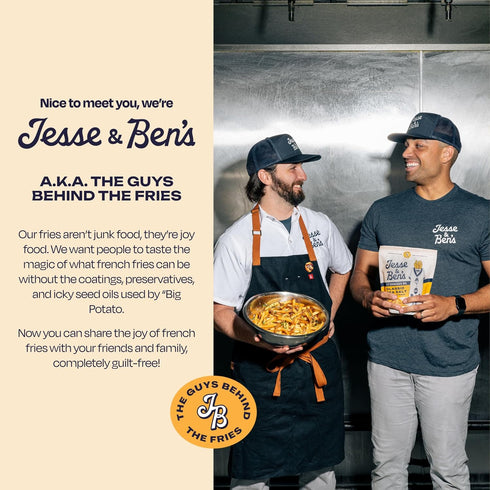 Frozen 3 Jesse & Ben's Classic Sea Salt Fries, Made with Avocado Oil, Gluten-Free, Non-GMO, Vegan Potatoes, Healthy