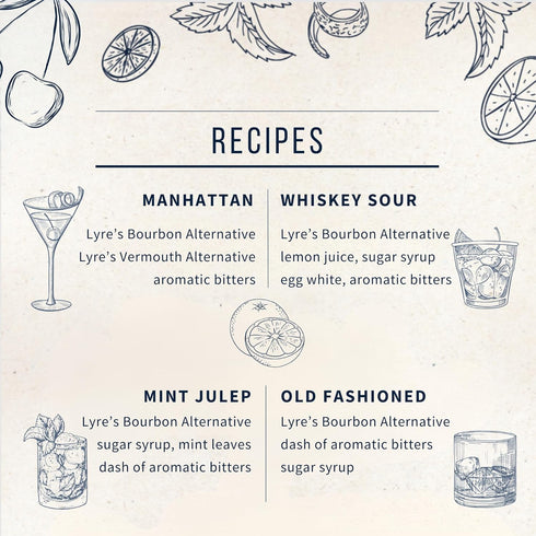 23.7 Oz (700mL Lyre's American Malt Premium Non Alcoholic Spirits, Mocktails & Nonalcoholic Drinks, Bourbon Style, Fl