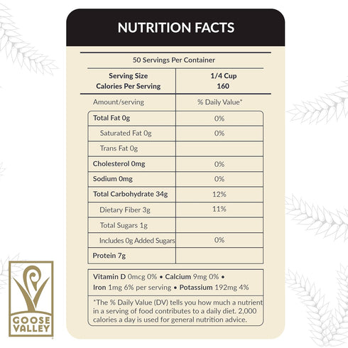 GOOSE VALLEY 5 lbs Natural Wild Rice - Family Reserve - Variety of Jumbo High Fiber and High Protein Whole Grain Rice