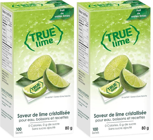 True Citrus Lime Water Enhancer, 100 Count, Pack of 2 | 0