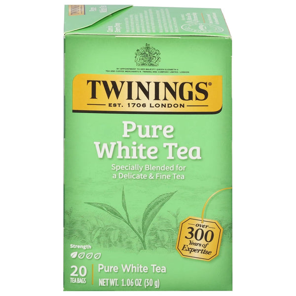 Twinings Pure White Tea Individually Wrapped Bags, 20 Count (Pack of 1),