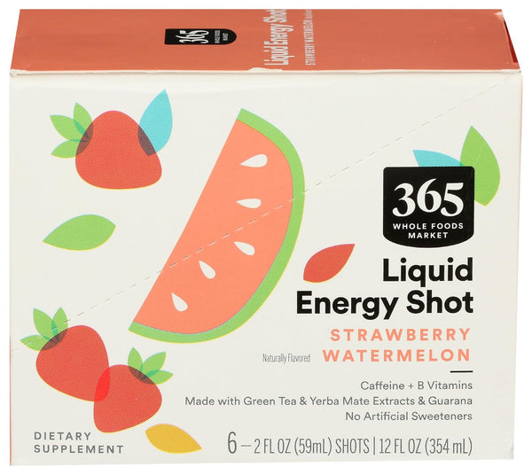 365 by Whole Foods Market, Energy Shot, Strawberry Watermelon, 2 Fl Oz,