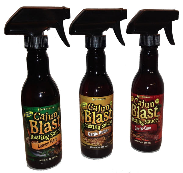 Cajun Blast Basting Sauce Bundle - 1 each of Garlic Butter, Lemon