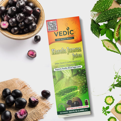 Vedic Karela Jamun Juice - Natural Juice for Immune Support - 33.8oz,