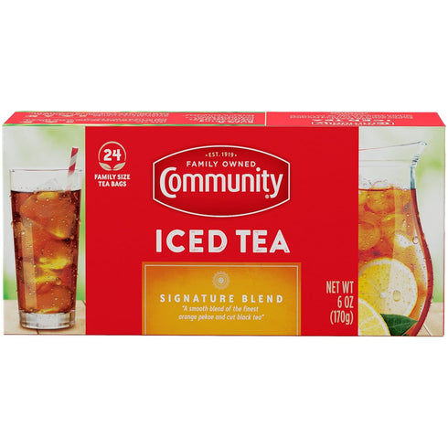 Community Coffee Signature Iced Tea, 288 Family Size Tea Bags, 24 Count