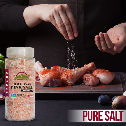 Jar-17.5oz, 1.09 (Pack 1) (5305) Himalayan Chef Himalayan Pink Salt, Coarse Salt, Grain, Glass Pound