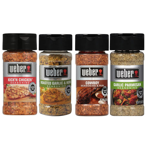 Weber Sunday Dinner Variety Pack with Roasted Garlic & Herb, Kick’n Chicken, Cowboy