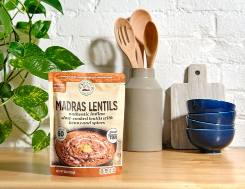 Ritikas Global Grains 60 10 oz (Pack 8) Madras Lentils, Authentic Indian Slow-Cooked Lentils with Beans and Spices