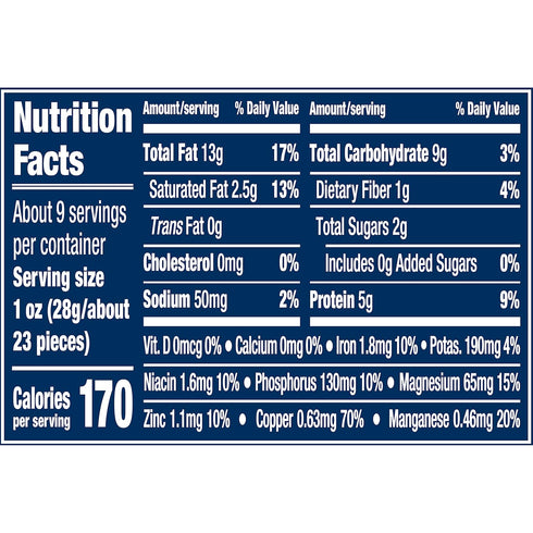(8.5 oz Planters Lightly Salted Whole Cashews Canister)