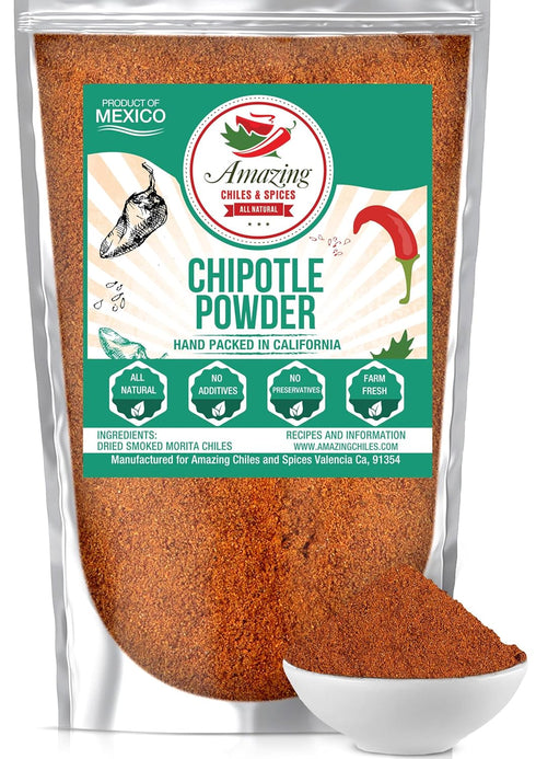 Chipotle Chili Powder Seasoning - 4oz Natural Premium Spice for Meats, Grilling Rubs, Medium to High Heat
