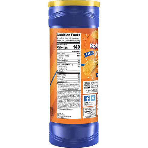 60.5 (Pack 11) Lay's Stax Potato Crisps, Cheddar, Ounce