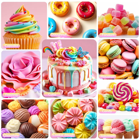 Set 7x6ml 0.25 Oz/Bottles Oil Based Food Coloring for Chocolate Rainbow Oil Edible Food Dye for Halloween Baking Royal