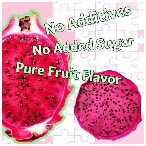 Brzhvura Packed 100g Dried Dragon Fruit Slices, Soft and Chewy, No Sugar Added Dried Dragon Fruit for Garnishing