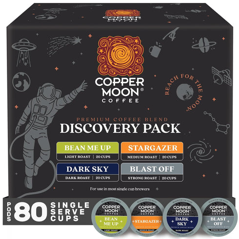 Copper Moon Single Serve Coffee Pods for Keurig K-Cup Brewers, Light, Medium