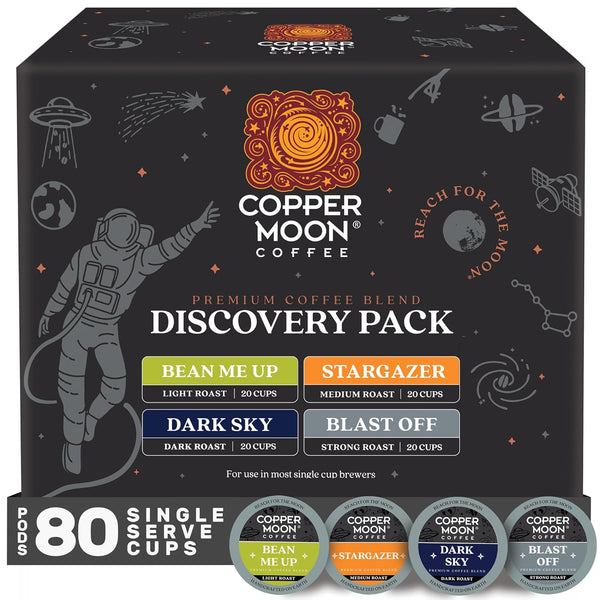 Copper Moon Single Serve Coffee Pods for Keurig K-Cup Brewers, Light, Medium