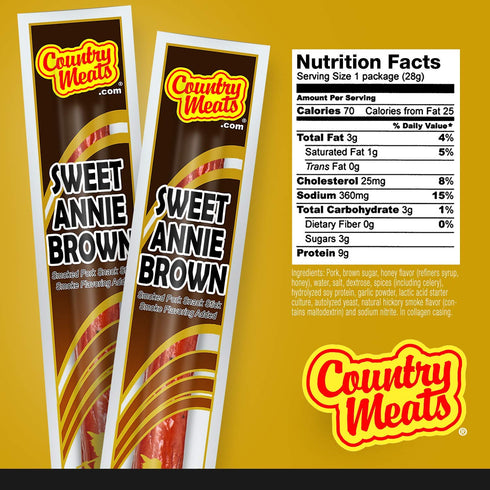 Country 0 (24 Meats, Meat Sticks, Trans Fat, USDA Certified, Good Source of Protein, Carb Conscious Snack Meat Sticks