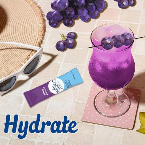 6 Packets, 2.01 oz Crystal Light Drink Mix, Pitcher for Flavorful Hydration and Shareable Refreshment, Concord Grape
