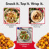 (96pcs) (6 Packs) Disc-O Thins Cheese Pizza Wheat Crackers + Maniarr's Chatpata Masala Roasted Chickpeas | Cheesy