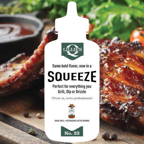 (15 oz, 2-pack) Lillie's Q - Honey BBQ Sauce, Gluten-Free, Non-GMO, No Preservatives, Gourmet Sweet BBQ Flavor