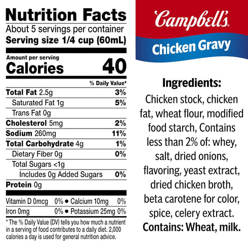 10.5 oz (12 Pack) Campbells Chicken Gravy, Can