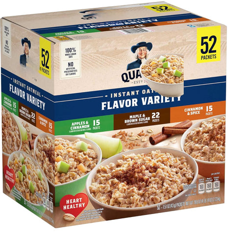 Generic Instant Oatmeal Variety Pack, 1.51 Ounces, 52 Count (1 pack)