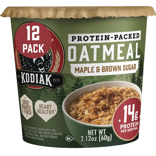 Kodiak Cakes Instant Protein Maple & Brown Sugar Oatmeal in a Cup,