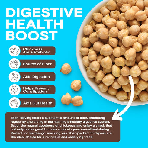 6-Pack, 5 oz BIENA Chickpea Snacks - Crunchy Roasted Chickpeas - High Fiber Vegan Protein Snack for Adults & Kids
