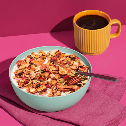 8 oz. 3 Count NuTrail Nut Granola Cereal, Vanilla Strawberry, No Sugar Added, Keto, Low Carb, Gluten Free, Grain Free