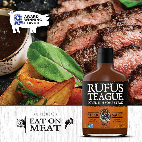 Spicy Steak Sauce - Rufus Teague - Premium - 7 oz. Bottle
