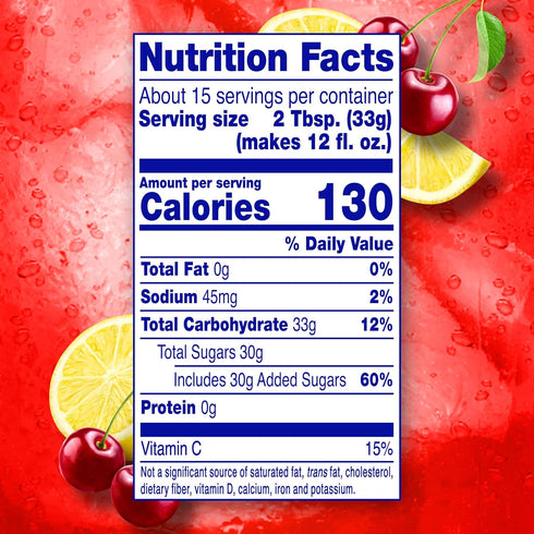 Country 1 18.3 oz Time Cherry Lemonade Powdered Drink Mix, Canister, for Shareable Refreshment, Naturally Flavored